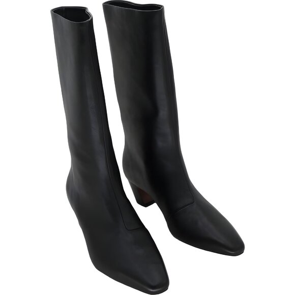 Loeffler Randall Shoes - Loeffler Randall Cleo Black Leather Mid Boots Women Size 8.5 B
